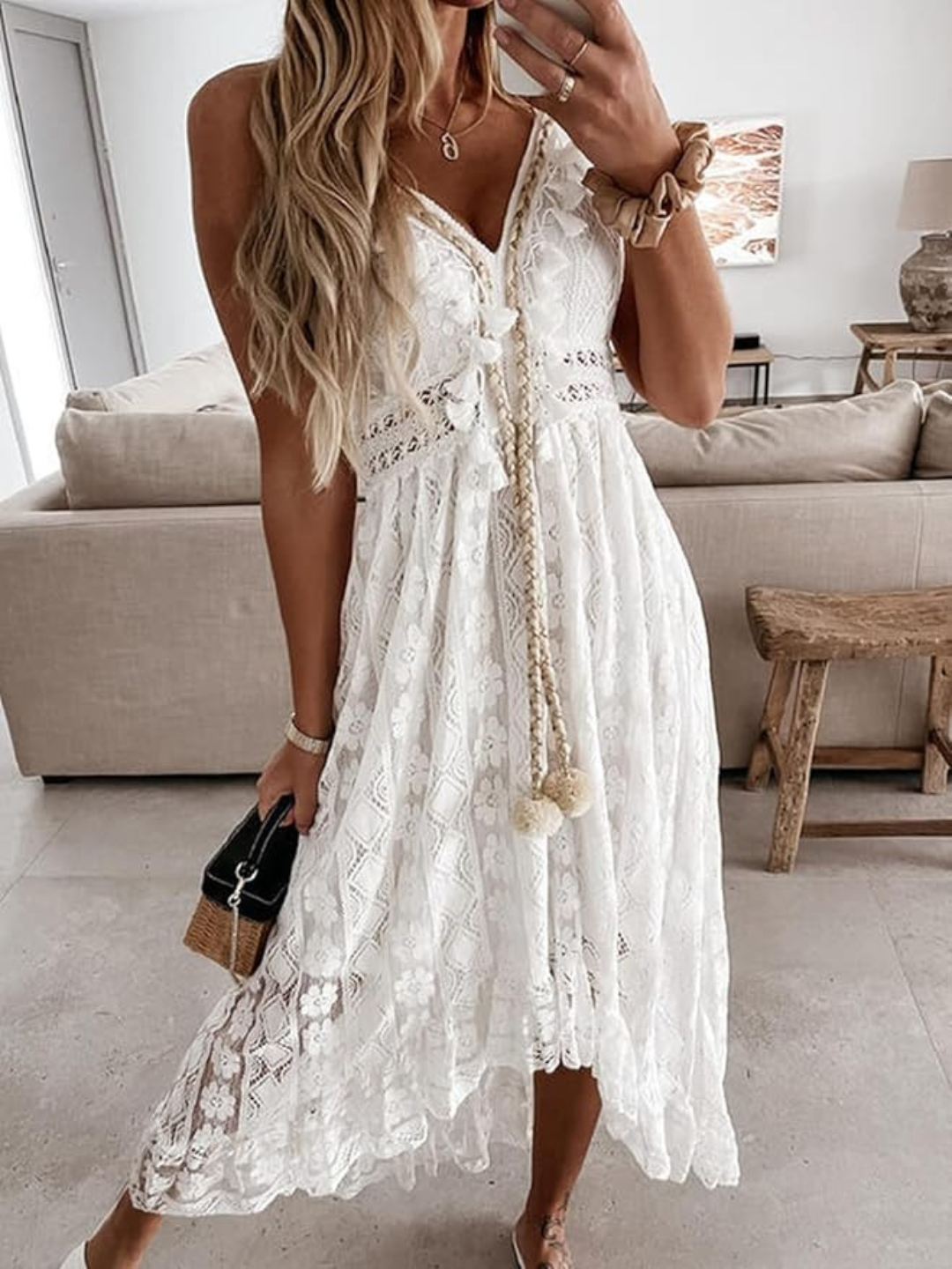 ABITO LUNGO IN PIZZO | BOHO CHIC