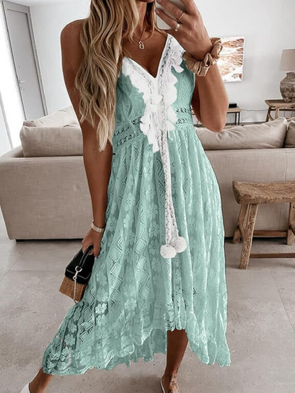 ABITO LUNGO IN PIZZO | BOHO CHIC