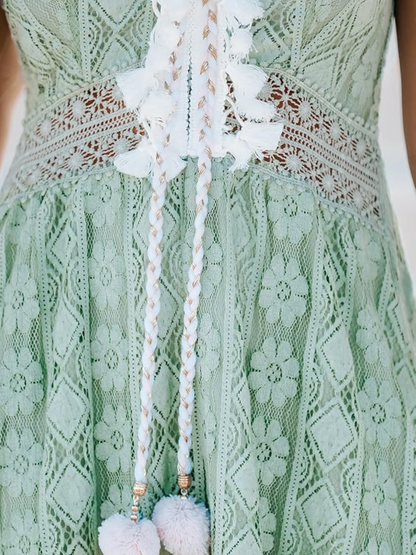 ABITO LUNGO IN PIZZO | BOHO CHIC