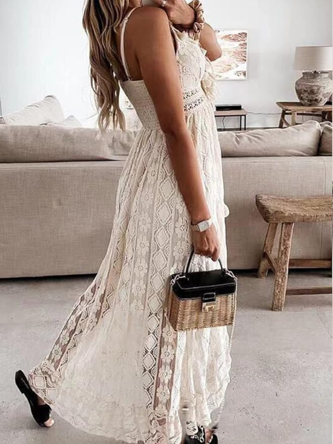 ABITO LUNGO IN PIZZO | BOHO CHIC
